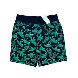 NWT GAP Dinosaur Pull On Shorts 5 Green Navy